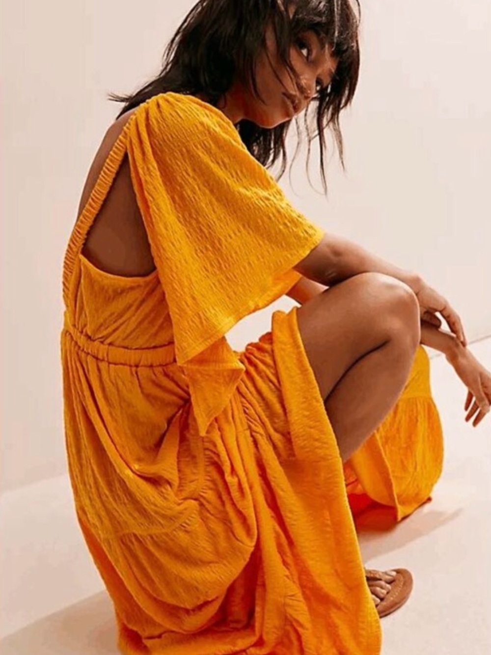 Free People La La Maxi Dress in California Poppy - Picture 2 of 7